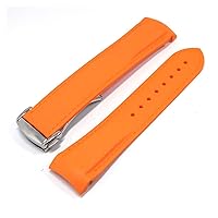Rubber Curved Silicone Watch Strap for Omega Watch Strap 20mm 22mm Men Sports Waterproof Replacement Watchband (Color : 4, Size : 20mm)