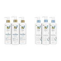 Dove Body Love Body Cleanser Moisture Boost 3 Count For Dry Skin Body Wash & Body Love Body Cleanser Body Wash 3 Count Dry-Cracked Skin Replenish Hypoallergenic