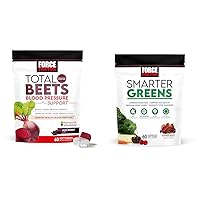 Force Factor Total Beets Blood Pressure Support Supplements with Beet Powder & Smarter Greens Superfood Chews