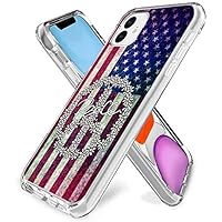 SUBESKING Compatible with American Flag iPhone 12 Case/iPhone 12 Pro Case,Cute Pattern Crystal Clear Soft TPU Design Slim Fit Shockproof Protective Phone Cover 6.1 Inch USA Flag