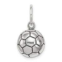 Sterling Silver Antique Soccer Ball Charm