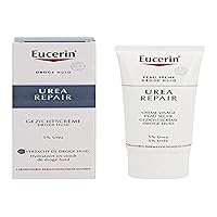 Eucerin 5% Urea Smoothing Face Cream, 50ml - Hydrating Moisturizer for Dry Skin, Dye-Free, Adult