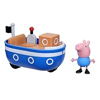 Peppa Pig Peppa's Adventures Little Boat Toy Includes 3-inch George Pig Figure, Inspired by The TV Show, for Preschoolers Ages 3 and Up