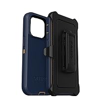 OTTERBOX Apple iPhone 14 Pro Defender Series Case - Blue Suede Shoes (77-88384), 4X Military Standard Drop Protection, Multi-Layer, Included Holster
