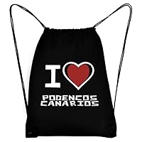 I love Podencos Canarios Bicolor Heart Sport Bag 18