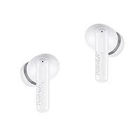 Morpheus 360 Nemesis ANC Wireless Noise Canceling Earbuds, Wind Noise Reduction, Bluetooth 5.3 Wireless Ear Buds, One Touch Media Control, Waterproof, with Recharging Case - Pure White