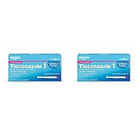 Amazon Basic Care Tioconazole Ointment 6.5 Percent, Vaginal Antifungal, 1-Dose Treatment, Vaginal Yeast Infection Treatment for Women, Feminine Care, 0.16 Ounce (Pack of 2)