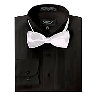 Mens Wing Collar Tuxedo Shirt with Bowtie, 1/8