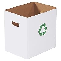 Aviditi 7 Gallon Corrugated Cardboard Trash Can and Recycling Bins with Recycle Logo, 15