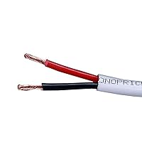 Monoprice 102821 Access Series 14 Gauge AWG CL2 Rated 2 Conductor Speaker Wire/ Cable - 250ft Fire Safety In Wall Rated, Jacketed In White PVC material 99.9% Oxygen-Free Pure Bare Copper