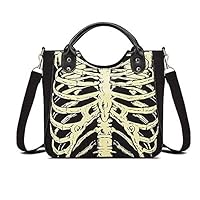 Skeleton Luminous Fairy Grunge Tote Bag Y2K Canvas Shoulder Bag, Hobo Crossbody Messenger Bag, Aesthetic Handbag