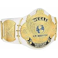 Classic Gold Winged Eagle Championship Belt Adult Size Replica, White, One Size