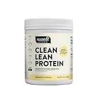 Nuzest Digestive Support Protein Probiotics for Digestive Health – Vanilla - Clean Lean Protein - Premium Vegan Pea Protein Powder – Plant Based - 20 Servings, 1.1 lb