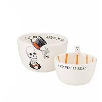 Mud Pie Halloween Nested Dip Bowl Set of 2 (Skeleton)