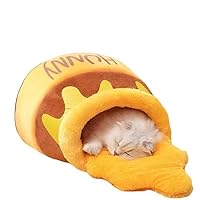 Honey Pot Cat Bed - Comfortable Memory Foam Pet Furniture with Removable Cushion - Stylish and Washable Cat Bed for Small Cats and Breeds