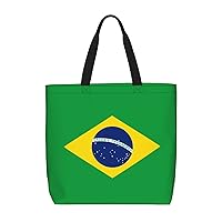RFSHOP Women's Tote Bag, Brazil Flag, Handbag, Carry-on Bag, Shopping Bag, Mothers Bag, Handbag, Business Bag, Leisure Bag, Canvas Tote Bag, Luggage, Shopping Bag, Beach Bag, Large Capacity, Multi-functional Bag, coloured