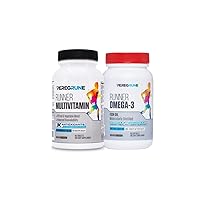 Runner Multivitamin & Omega 3 Bundle (1 Month Supply) | Antioxidants for Health & Recovery | Vitamin B Complex for Endurance, Energy, VO2 Max | Joints & Heart: 1,000mg Fish Oil