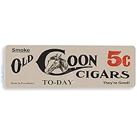 Tin Sign Old Coon Cigars Tobacco Retro Smoke Shop Bar Metal Sign Decor B732