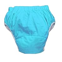 Adult Incontinence Pants Washable Cloth Diaper Cover Diaper Waterproof Reusable Underwear 0621 (Color : Blue)