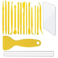 Clay Tools 17 Sets Acrylic Stick Clay Carving Scraper DIY Clay Sculpture Auxiliary Tools