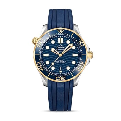 Omega Seamaster Automatic Chronometer Steel & 18kt Yellow Gold Blue Dial Men's Watch 210.22.42.20.03.001