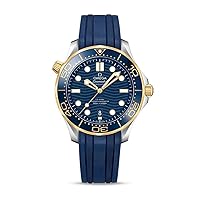 Omega Seamaster Automatic Chronometer Steel & 18kt Yellow Gold Blue Dial Men's Watch 210.22.42.20.03.001