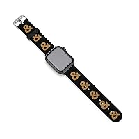 Wooden Ampersand Silicone Strap Sports Watch Bands Soft Watch Replacement Strap for Women Men