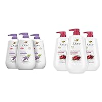 Body Wash with Pump Relaxing Lavender Oil & Cherry & Chia Milk for Renewed Healthy-Looking Skin Gentle Skin Cleanser with 24hr Renewing MicroMoisture 30.6 oz (Pack of 3)