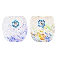 Kirakoubou Goui Cups (Pink/Blue, Rainbow), Diameter 1.6 inches (4 cm), Sea of Bubbles, Pack of 2