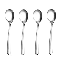 Teaspoons Silverware,4.8 Inch Coffee Spoons Set of 4,Food Grade 18/8 Stainless Steel Tea Spoons,Dessert Spoons,Small Spoons,Mini Spoons,Mirror Finish & Dishwasher Safe