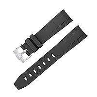 For Omega Speedmaster Watch Replacement Band Curved No Gap Rubber Strap Men Women 20mm 21mm 22mm Watchbands silver gold rose black buckle