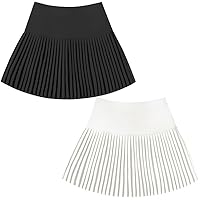 Toddler Girl's High Waist Pleated Skirt A-line Tennis Skirts with Shorts for Kids 3 Years - 8 Years