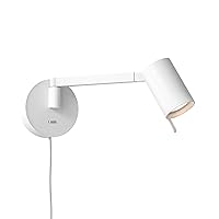 Ascoli Swing Plug-in Indoor Reading Light (Matt White) - Dry Rated - GU10 Lamp, Designed in Britain - 1286139-3 Years Guarantee