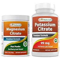 Magnesium Citrate Powder 1 Pound & Potassium Citrate 99mg