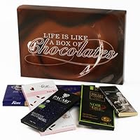 Chocolate Bars of the World Gift Box - A Fantastic Assortment Of Five Mouthwatering Chocolate Bars From Around The World Make Up This Delicious Chocolate Gift Box