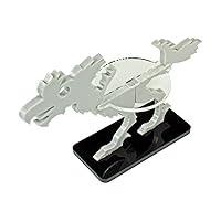 LITKO Terror Bird Character Mount | Axe Beak | Role Playing Games | Compatible with Dungeons & Dragons and Pathfinder Games (25x50mm Rectangular Base, Grey)