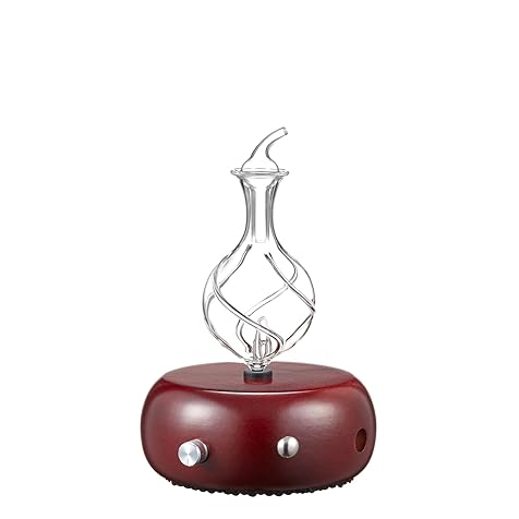 Radiance Nebulizing Diffuser for Essential Oil Aromatherapy - Dark Colored Wood Base