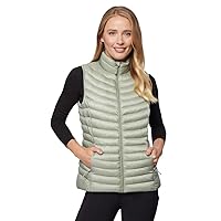32 Degrees Women’s Ultra-Light Down Alternative Water-Repellent Packable Puffer Vest Outerwear with Zipper