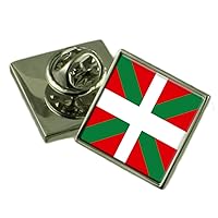 Basque Flag Lapel Pin Badge Solid Silver 925