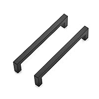 Ravinte 30 Pack 6-1/4 Inch Kitchen Square Cabinet Handles Matte Black Stainless Steel Drawer Pulls Hardware