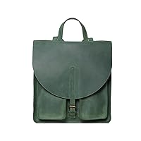 Circles - Leather Backpack for Women - mini Leather Backpack - Women, Small Size, Green