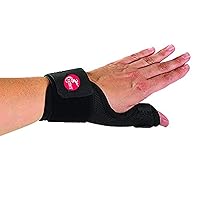 Cramer Moldable Thumb Spica, Moldable Thermoplastic Stay, Splint Immobilizer for Thumbs, Recovery from Broken, Fractured, or Sprained Thumb, Adjustable Support for Custom Fit, Black X-Large