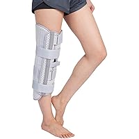 Knee Immobilizer Splint Adjustable Joint Brace, Surgical Fixation Stabilization Fracture Ankle Support, Joint Pain Relief,L
