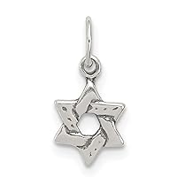 Sterling Silver Small Star of David Charm Fine Jewelry Gift For Her For Women