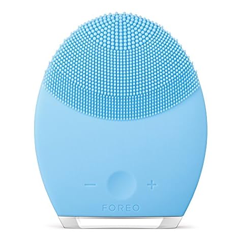 FOREO LUNA 2 Facial Cleansing Brush and Portable Skin Care device made with Ultra Hygienic Soft Silicone for Every Skin Type USB Rechargeable with 2-year warranty