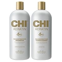 Moisturize It Duo Keratin Shampoo & Conditioner Set, Hydrating Formula Restores & Strengthens Hair, Sulfate & Paraben-Free, 2 Bottles, 32 Oz