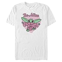 STAR WARS Big & Tall Mandalorian Be Mine Groku Men's Tops Short Sleeve Tee Shirt