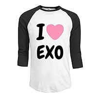 Baseball Jerseys Graphic Shirts 3/4 Sleeve Funny Xoxo Heart Logo Cool