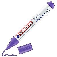 4500 textile marker - neon violet - 1 pen - round nib 2-3 mm - permanent fabric markers for drawing on textiles, wash-resistant up to 60 °C - marker pens for fabric lettering
