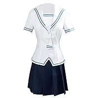 通用 Anime Fruits Basket Honda Cosplay Costume Tohru Anime JK School Uniform Suits For Halloween Girls Blue White